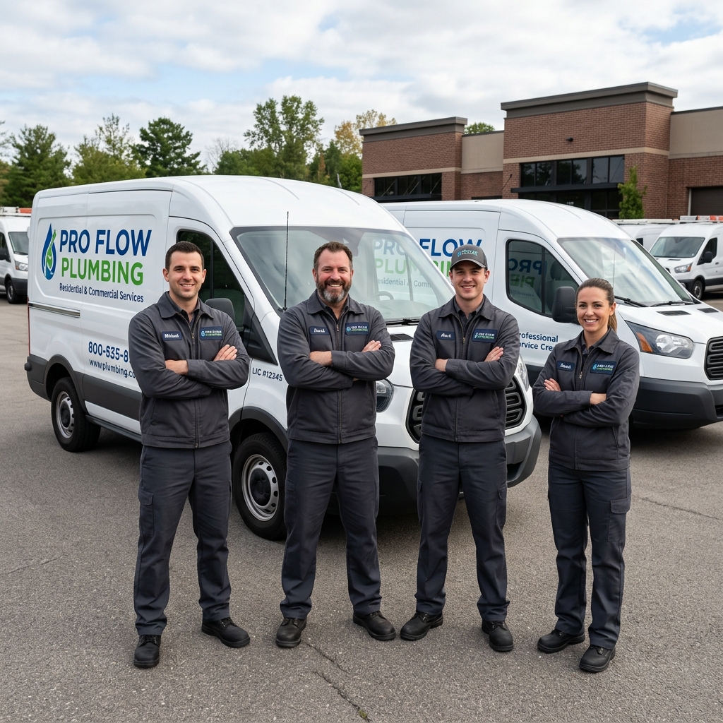 TX Plumbing dispatch team in uniform